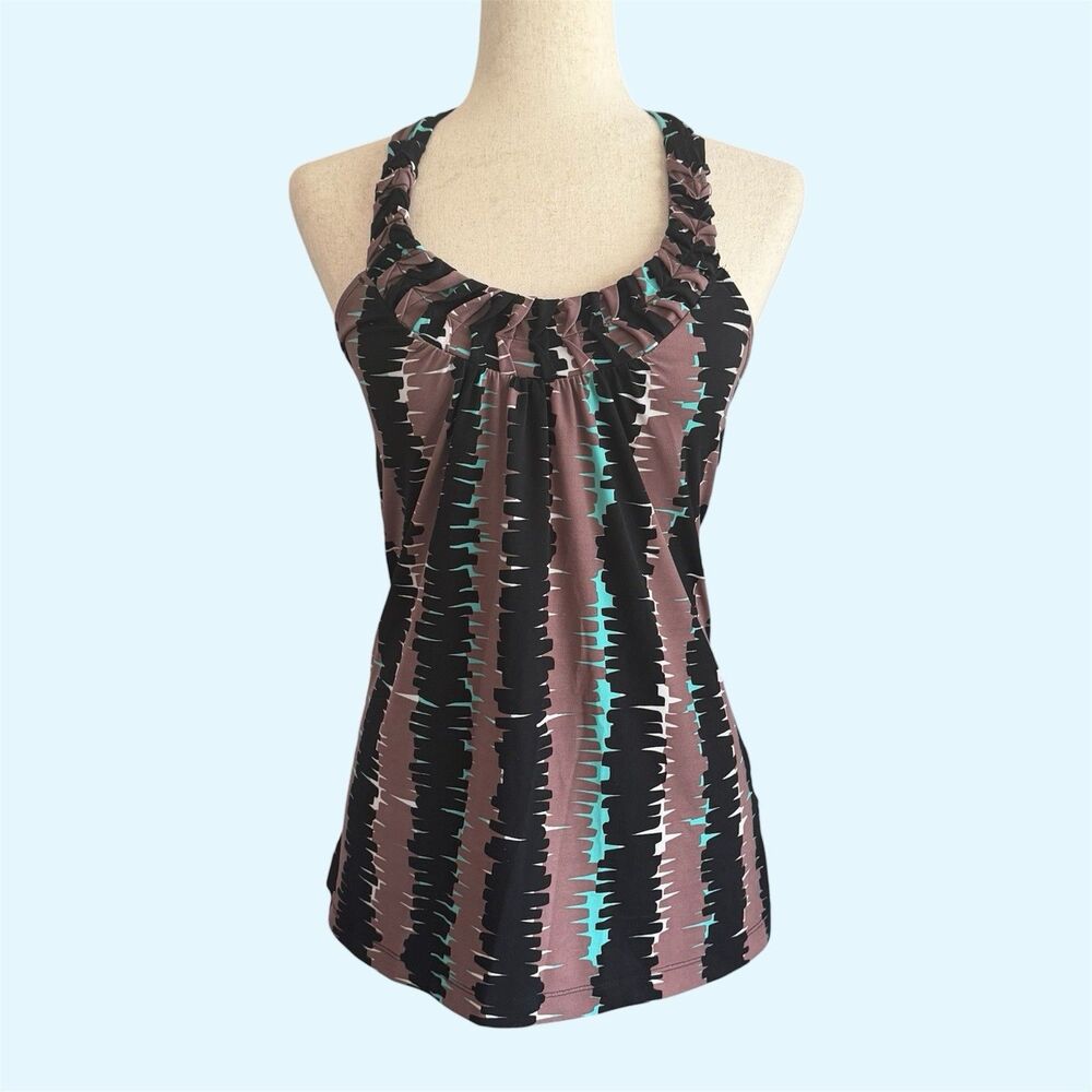 The Limited Y2K Babydoll Top M Halter Backless Brown Indie Boho Rave Beach Vacay